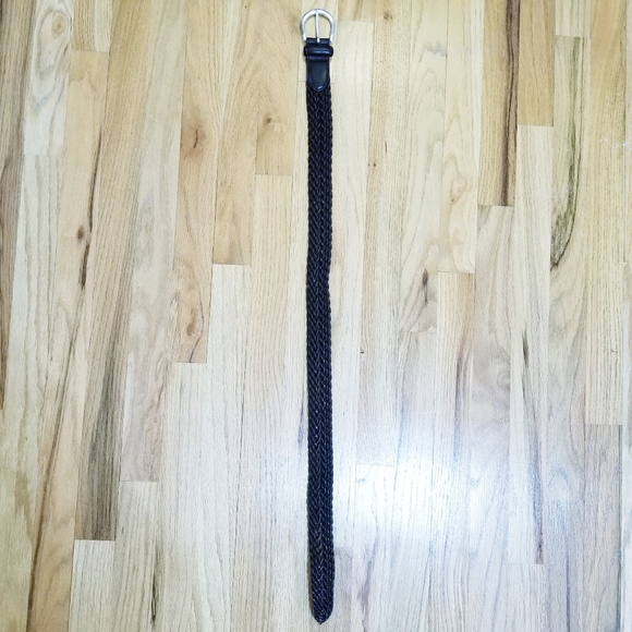 Eddie Bauer Dark Brown Braided Genuine Leather Belt Adjustable Waist Accessory - Picture 8 of 8